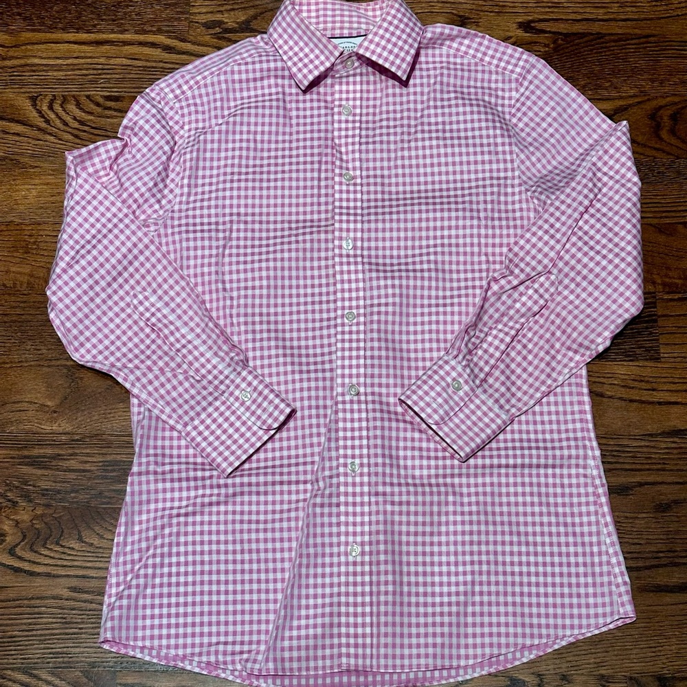 Charles Tyrwhitt Pink Gingham Dress Shirt